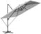 SONGMICS Sonnenschirm, Ampelschirm, 270 x 270 cm, UV-Schutz UPF 50+, Gartenschirm, um 360° drehbar, Neigungswinkel verstellbar, mit Kurbel, Kreuzfuß, taubengrau GPU057G01