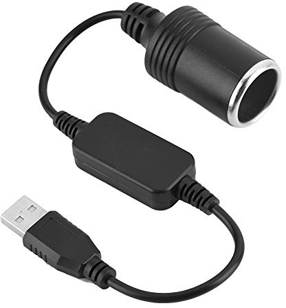 Feuerzeug-Adapter, USB-Anschluss auf 12 V Auto-Zigarettenanzünder-Buchse, Konverter-Adapterkabel für Auto-Zigarettenanzünder, Fahrrekorder, DVR, Dash-Kamera, GPS