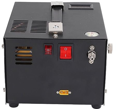 Pcp Air Rifle Compressor 4500PSI, High Pressure Air Gun Pump Compressor Cooling Fan Oil/Water Free, for Paintball PCP Air Rifles and Airguns Drying Compressed Air