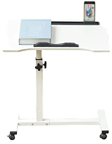 XCSCUK Medizinischer Nachttisch, tragbarer Beistelltisch für Zuhause, höhenverstellbar mit drehbaren Rädern, geeignet für Pflegeheime, Heime