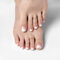 ASOMI Lot de 24 Ongles d'orteils à Presser, Ongles Artificiels, à Coller sur Les Ongles d'orteils, Dégradé Rose et Blanc, Ongles Artificiels en Acrylique