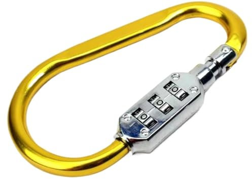 ﻿Lock For Outdoor Hiking Combination Lock Travel Luggage Coded Lock,Code Padlock,Combination Lock Outdoor Hiking Bag Luggage Carabiner Lock 3Dial Password Padlock Tool Portable Luggage Zinc Alloy Lock