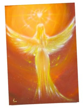 Henriettes-ART Poster im XXL Format „Das Herz weiß es“ – Spiritueller Engel Kunstdruck für Ruhe, Kraft & Vertrauen (A1)
