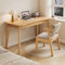 WLCNYL Bureau d'ordinateur moderne du milieu du siècle, Bureau d'écriture incurvé en bois massif avec 2 tiroirs, 47 pouces, Naturel