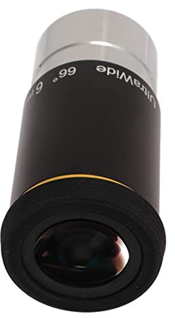 1.25 Inch Telescope Eyepiece, 1.25 Inch Wide Angle Eyepiece 66 Degree Ultra Wide Angle Eyepiece with Cover Aluminum Alloy Optical Glass for Replacement