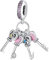 Amieween 925 Sterling Silber Charm für Damen Armbänder Halskette Schlüssel der Liebe Buchstaben Anhänger Charm 5A Zirkonia Charms für Damen