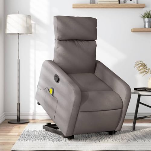 IKAYAA Elektrischer Massagesessel Fernsehsessel mit Aufstehhilfe Sessel Wohnzimmer Relaxsessel mit Liegefunktion Elektrisch Verstellbar Liegesessel Verstellbar Aufstehsessel Massagefunktion