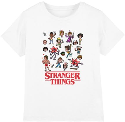 Stranger Things Unisex Stranger Things Cartoon Characters Kids T Shirt T-Shirt (Pack of 1)