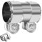 Collier Manchon Raccord Echappement, 50x95mm Connecteur de Tuyau Collier D'échappement, Borne de Tuyau D’échappement Diamètre, Collier de Serrage Silencieux Echappement Voiture en Acier Inoxydable