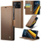 Rerzoiro Coque pour Xiaomi Poco X6 Pro 5G, Étui Housse en RFID Protection Premium PU Cuir Portefeuille Rabat Case Magnétique Stand Antichoc, Étui Case pour Xiaomi Poco X6 Pro 5G, Marron
