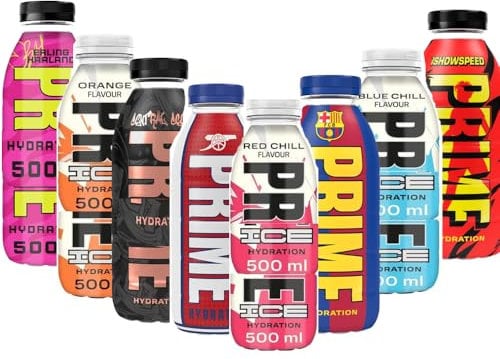 Orange Chill Ice,Erling Haaland,Blue Chill Ice,Barcellona,Red Chill Ice,ISHOWSPEED,Future Freeze Hydration Drink Bottles 500ml - Random Mixed Flavours of Refreshing Drink (2 x Bottles)