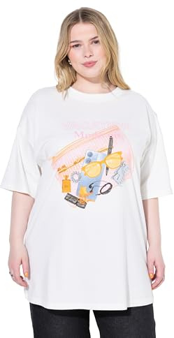 Studio Untold Damen große Größen Übergrößen Plus Size T-Shirt, Oversize Shape, Halbarm Offwhite 50+ 841478200-50+