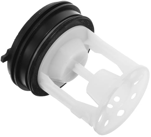 QUMIIRITY Washing Machine Drain Pump Seal Cover with Multi-hole Filter, Plastic Drain Hose Plug and Sewer Pipe Strainer for Front Load Washers, Washing Machine Drainage Repair Part