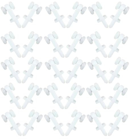 EPIGEIST 100stücke Gardinenrollen Für Schienen Kleine Vorhangschienengleiter Aus Kunststoff Doppelradrolle Für Vorhangschienen Deckenmontage Schienenzubehör Für Zuhause Und Büro