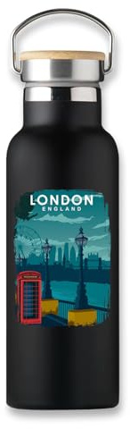London Skyline Travel Souvenir Vacuum Flask, Eco Bottle, Coffee Cup
