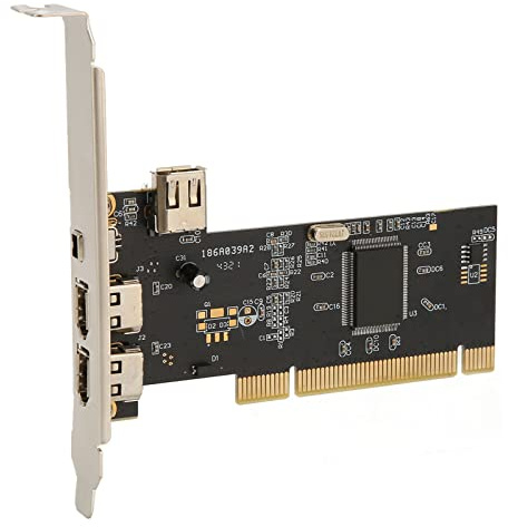 Luocute 1394 Firewire Card, PCI Express to External IEEE High Speed Adapter Controller for Desktop DV, 1 X 1394 Adapter Controller PCI Firewire Card with 3 X External Ports
