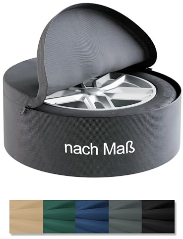Epic TUBE Reifentasche nach Maß für Autoreifen und Reserveräder. Materialqualität: Oxford 600D, wasserdicht mit versiegelten Nähten, robustes Zubehör – Made in EU