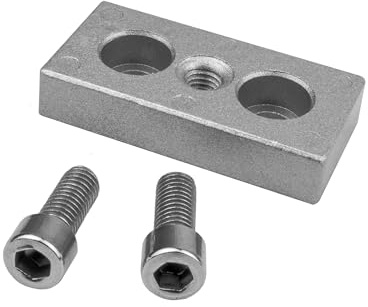 KLAK 30/60 - Adapter- & Fußplatte Aluprofil 3060, silbergrau – M8 ohne Stellfuß