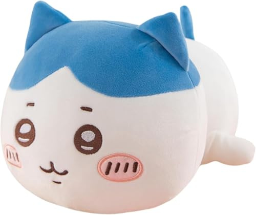 CHANGYUE Chikawa-Plüsch, Kawaii-Cartoon-Plüschtier, niedliche Stofffigur, Tier-Wurfkissen for Heimdekoration, Geburtstagsgeschenk for Fans (liegende Blaue Katze) (D)