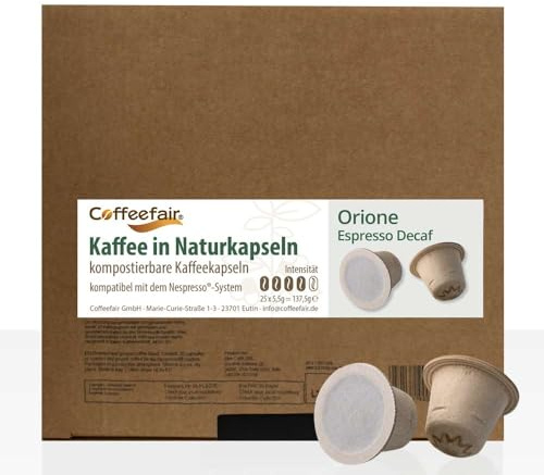 Coffeefair Naturkapseln Orione Espresso Decaf 25 Stk, kompatibel mit Nespresso®
