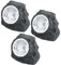 3er SET Solar-Gartenstrahler Selbstaufladend Aussenleuchte Stein-Design Globo Solar