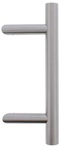 ToniTec Stossgriff Haustür Stangengriff Türgriff schräg 45° Edelstahl SYS1 inkl. Befestigungssystem 330 mm