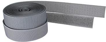 InLine 59935A Kabelbinder, Klettverschlussband 2-teilig, 25mm, grau, 3m
