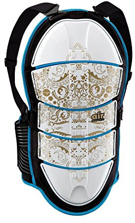 TecnoPro Rückenprotektor AirGonomicPro Women (Farbe / Größe: 900 weiss-blau-gold / S - Prot.Länge 52 cm = 164 cm Körpergröße)