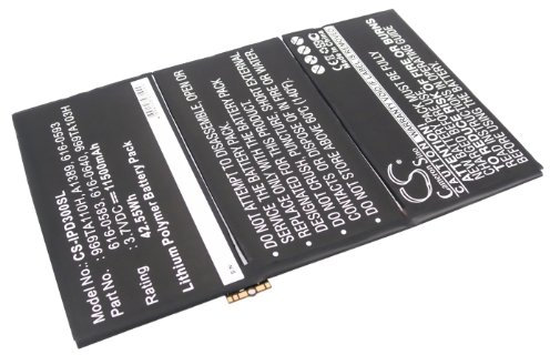 Li-PL Battery Pack Fits Apple A1389, 616-0586, MD510LL/A, iPad 4, iPad 3 16GB Wi-Fi+3G, iPad 3 HD WiFi
