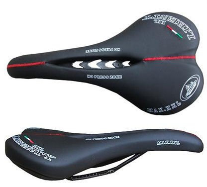 Montegrappa Sattel Liberty mit Prostata-Auspuff, ideal für Straßen-/Rennrad, feste Auslösung, fixiert/schwarz