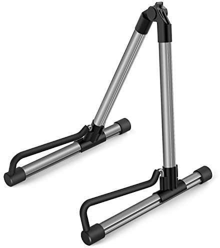 Donner Guitar Stand Acoustic,Folding Metal Electric Stands & Hangers,Bass Classical Travel Guitar Stand adjust for 30 40 Mandolin, Bass, Banjo, Ukulele (Grey)