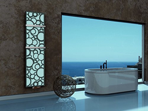 BADHEIZKÖRPER Design Kreta 3 180x47 cm 1118 Watt anthrazit - moonstone +2 Halter 30mm SZAGATO handtuchwärmer handtuchtrockner handtuchhalter paneelheizkörper vertikal mittelanschluß flachheizkörper