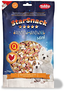 Nobby STARSNACK MINI Rainbow Sandwich für alle Hunde, 1 Tüte (1 x 70 g)