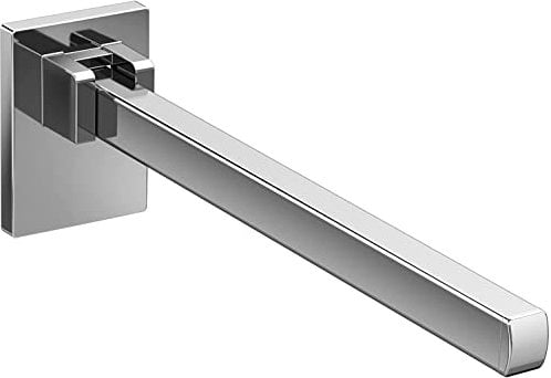 emco LOFT Stütz-Klapp-Griff zum Schrauben, klappbarer Haltegriff, praktische Griffstange aus Aluminium, hochwertiger Stützgriff, chromfarben, Chrom
