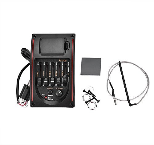 Equalizzatore Chitarra,Eq Ps 500 5Band Equalizzatore Digital Guitar Preamp Piezo Tuner Pickup Sostituzione Per Chitarra Acustica