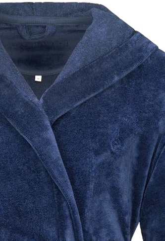 bugatti Herren Bademantel Roberto Marine blau M