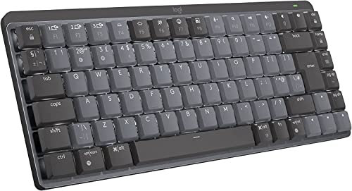 Logitech MX Mechanical Mini Wireless Keyboard iluminado, interruptores Clicky, retroiluminado, Bluetooth, USB-C, macOS, Windows, Linux, iOS, Android, metal - Grafito