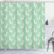 ABAKUHAUS Lama Duschvorhang, Candy Cane Herzen, Stoffliches Gewebe Badezimmerdekorationsset mit Haken, 175 x 180 cm, Mint Green Mehrfarbig
