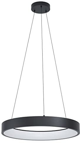 EGLO connect LED Pendelleuchte Marghera-C, 1 flammige Hängelampe, Hängeleuchte aus Stahl und Kunststoff in Schwarz, Weiß, Farbtemperaturwechsel (warm, neutral, kalt), RGB, dimmbar