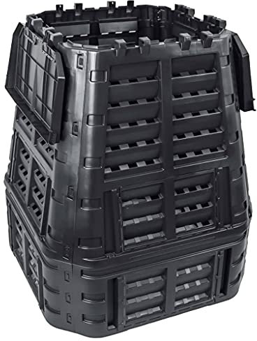 vidaXL Gartenkomposter mit Griff Tropfbewässerungssystem Komposter Schnellkomposter Kompostbehälter Garten Thermokomposter 740L Kunststoff