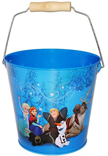 Metalleimer für Kinder/Deko Eimer - Frozen - die Eiskönigin - blau - 2 Liter - großer Metall Sandeimer/Kindereimer Garteneimer/Übertopf/Topf - gro..