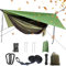 Hamac de camping portable, hamac simple double, moustiquaire, tente d'ombrage de pluie, lit suspendu en tissu de parachute haute résistance. Convient pour l'extérieur, le camping, les voyages