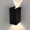 Ledvion - LED Wandlampe, 3000K, 9W, IP54, Schwarz, Cube, Außenlampe, Wandlampe Innen, Gartenbeleuchtung