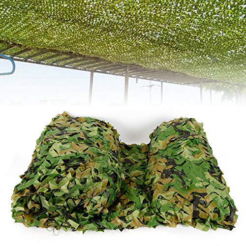 Filet de camouflage de chasse - Filet de camouflage - 6 x 4 m - Vert - Brise-vue - Paysage - Décoration solaire - Chasse - Camping - Extérieur - Militaire