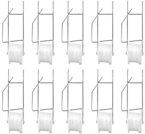 TAOMENG Tomatenhaken Mit Schnur - Tomatenclips Stützclips Zum Pflanzen Von Tomaten, Gartenschnur Mit Spule Rankspule Tomaten Rankhilfe, Gartenschnur Mit Spule Rankspule Für Gewächshaus, 6/10Stück