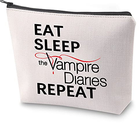 BAUNA TVD Merchandise Kosmetiktasche mit Reißverschluss für Fans von Vampir, TV-Serie inspiriert, The Vampire Repeat
