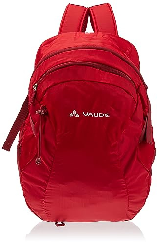 VAUDE Wanderrucksack Grimming Rot 24 l, wasserdichter Rucksack Damen & Herren, leichter Trekkingrucksack mit Rückenbelüftung, praktisches Laptopfach