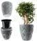 KADAX Pot de Fleurs Haut, Jardinière en Plastique de Grande Taille avec Motif Moderne pour Sublimer Votre Intérieur ou Extérieur, Bac à Fleur (Gris, 32.5 cm)