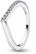 PANDORA Timeless Wishbone Halb Funkelnder in Sterling-Silber mit Cubic Zirkonia Timeless Collection, Größe 58, 192394C01-58