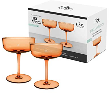 like. by Villeroy & Boch – Like Glass Sekt-/Champagnerschale Orange, Sektschale, Trinkgeschirr, Glas, Gläser